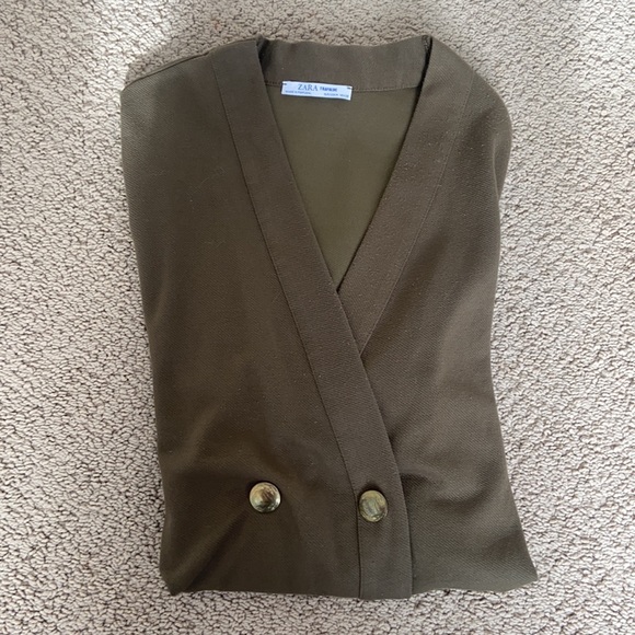 ZARA Dress Olive Green - Picture 6 of 6